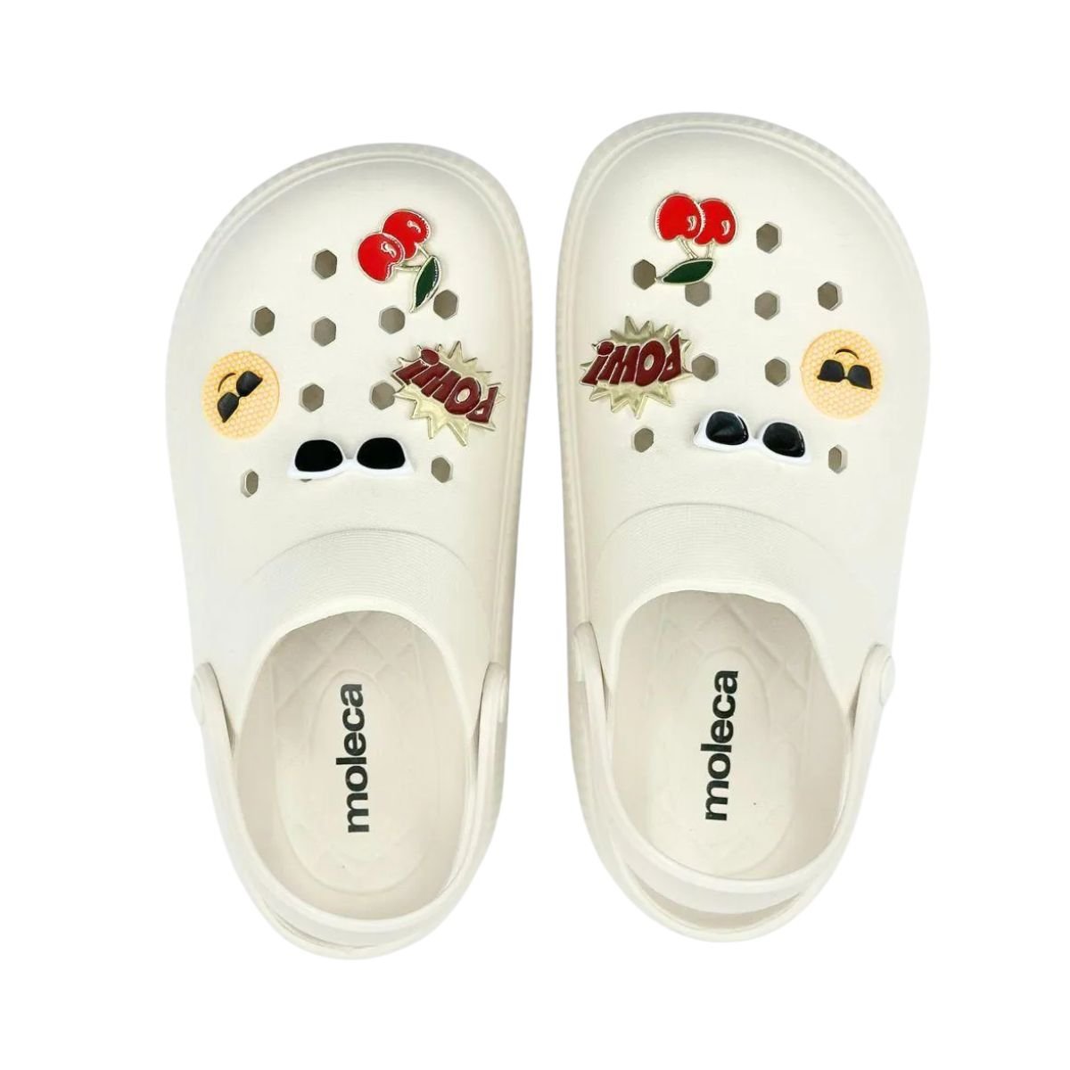 Chinelo Babuche Praia Conforto Feminino Moleca Off White Branco 3