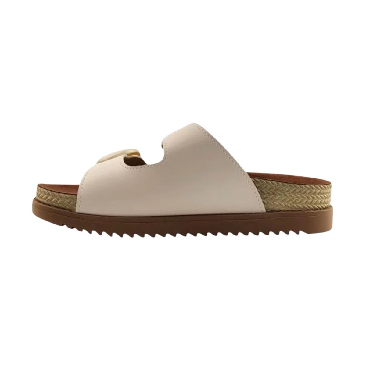 Tamanco Feminino Em Napa Papete Moleca Off White Branco 5
