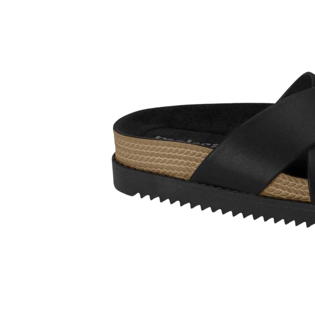 Tamanco Feminino Slide Papete Moleca Preto Preto 7