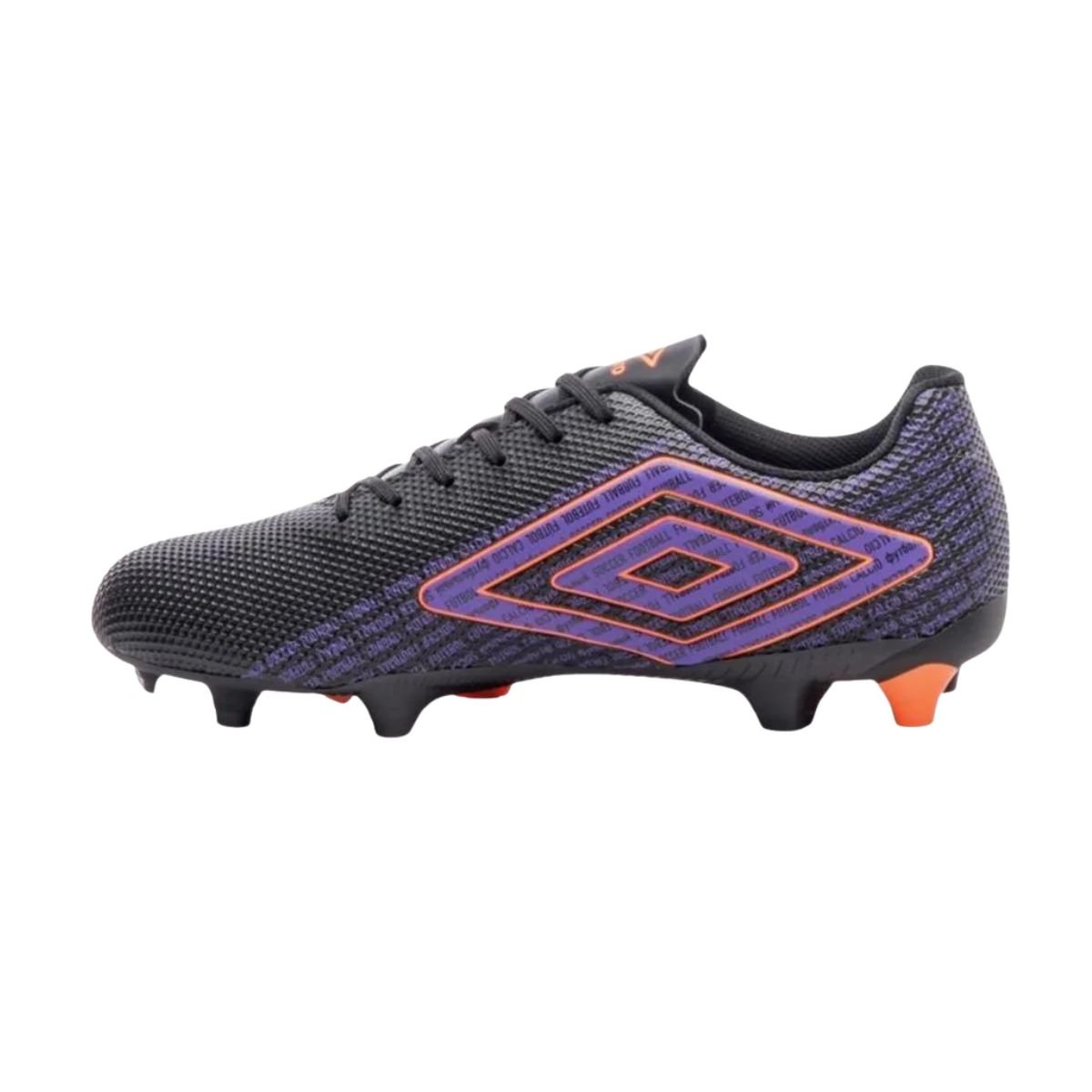 Chuteira Campo Masculina Umbro Football Preta E Roxo Preto 4