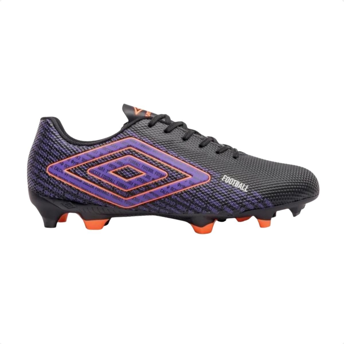 Chuteira Campo Masculina Umbro Football Preta E Roxo