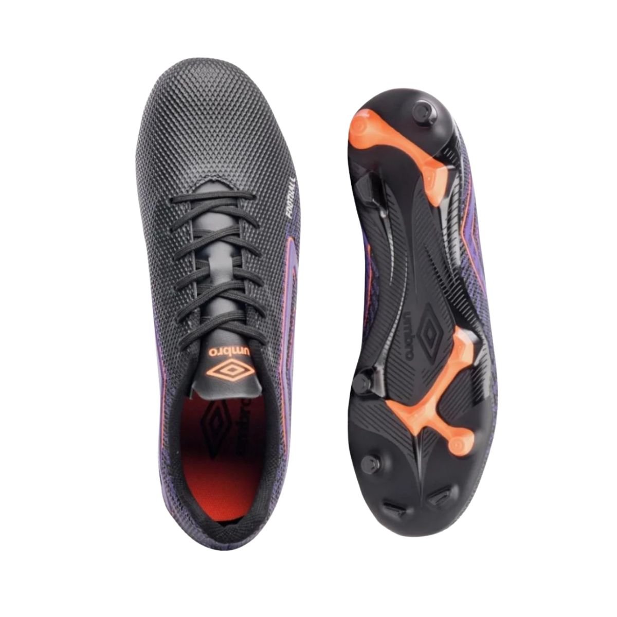 Chuteira Campo Masculina Umbro Football Preta E Roxo Preto 3