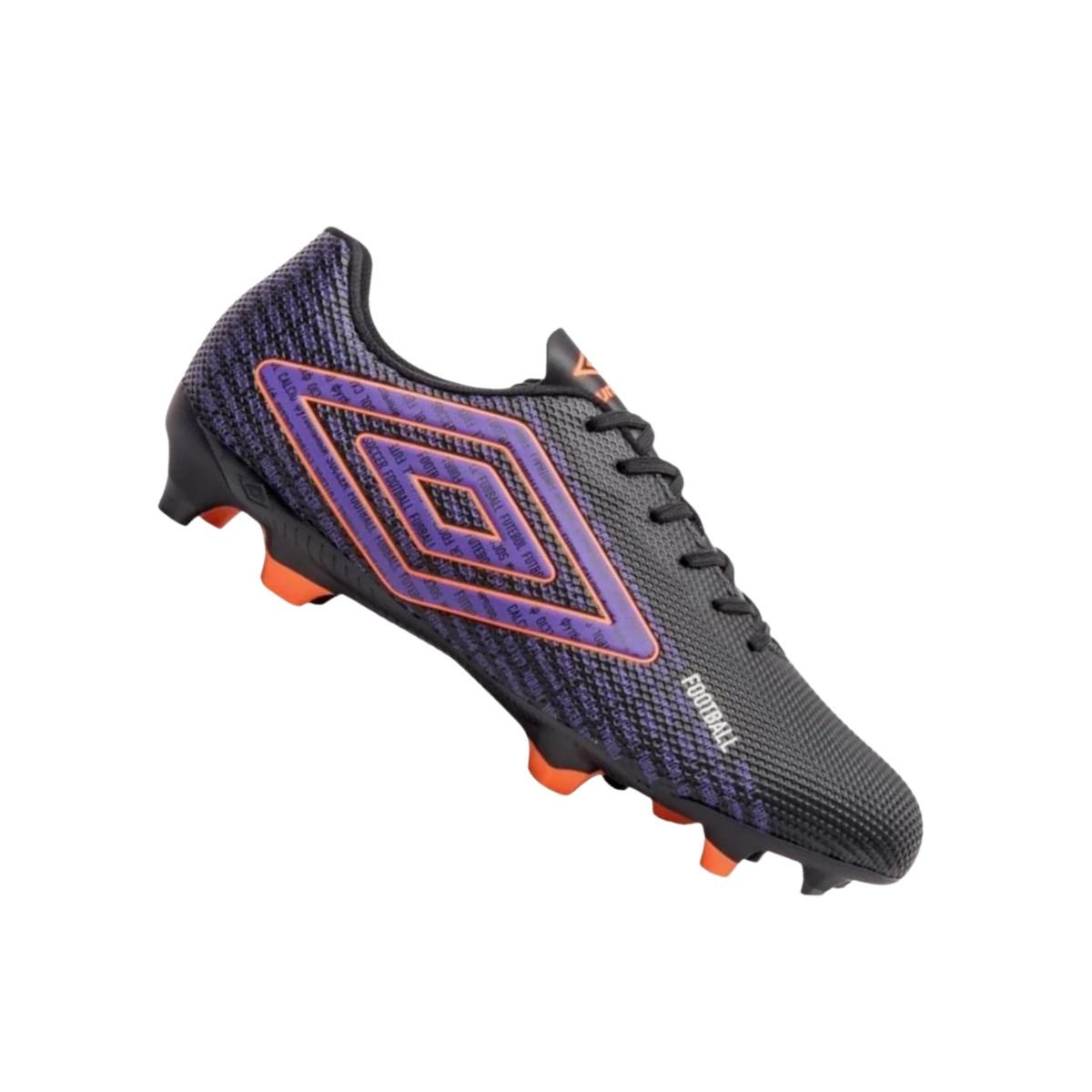 Chuteira Campo Masculina Umbro Football Preta E Roxo Preto 6