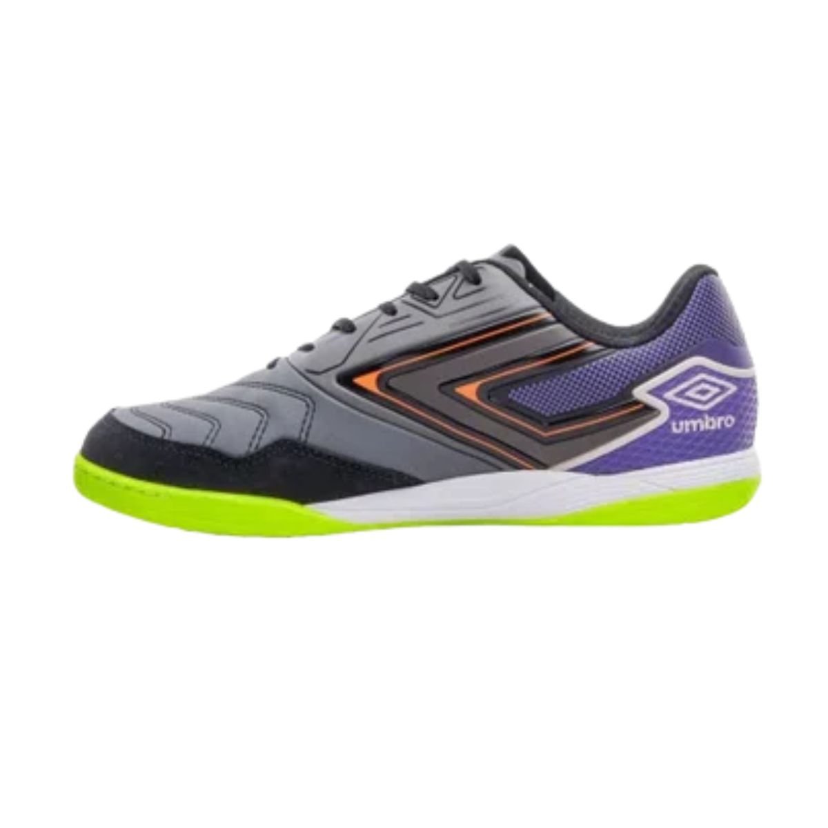 Chuteira Indoor Masculina Umbro Pro 5 Bump Club Cinza E Roxa Cinza 3