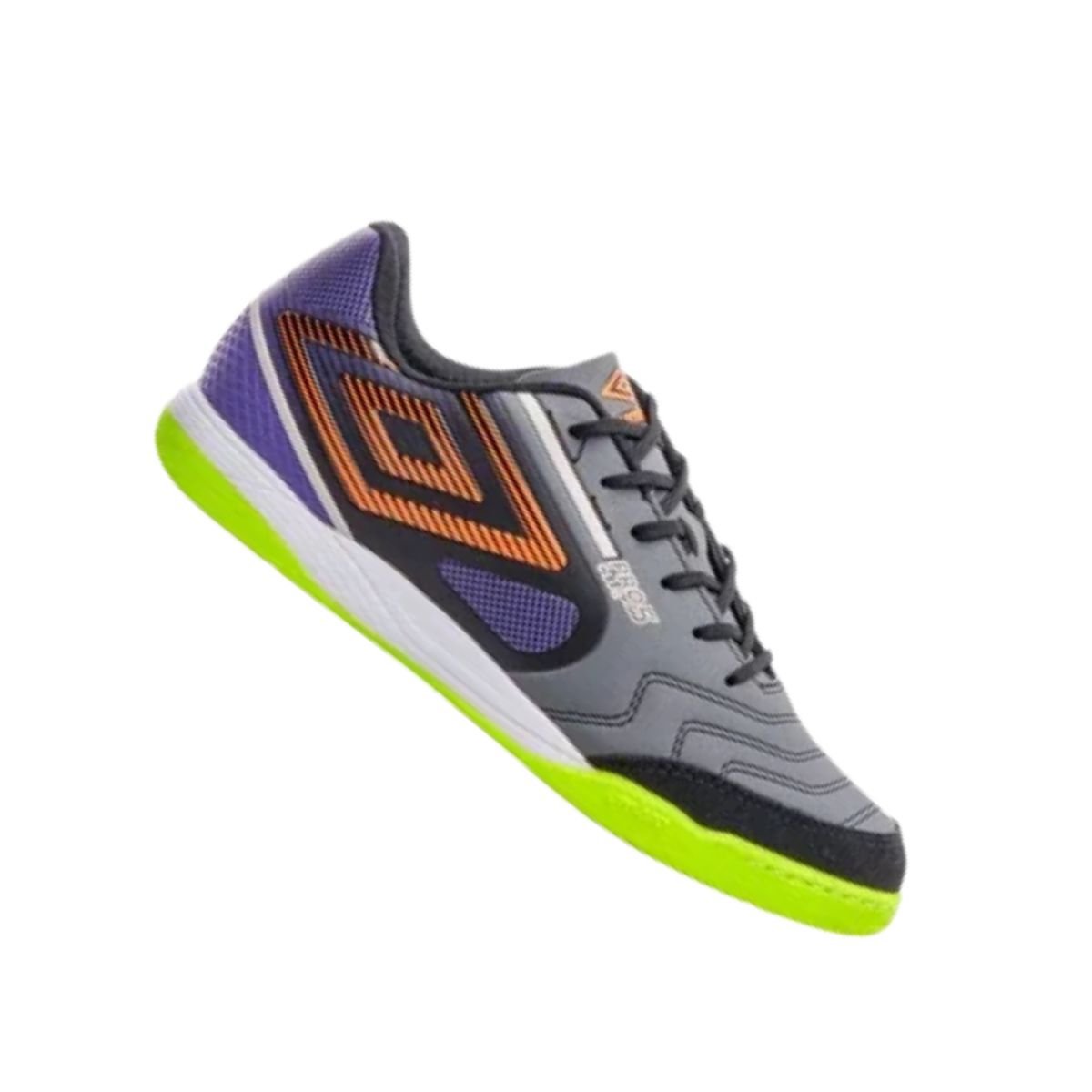 Chuteira Indoor Masculina Umbro Pro 5 Bump Club Cinza E Roxa Cinza 6