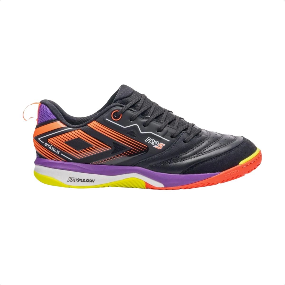 Chuteira Indoor Masculina Umbro Pro 5 Stable Preta