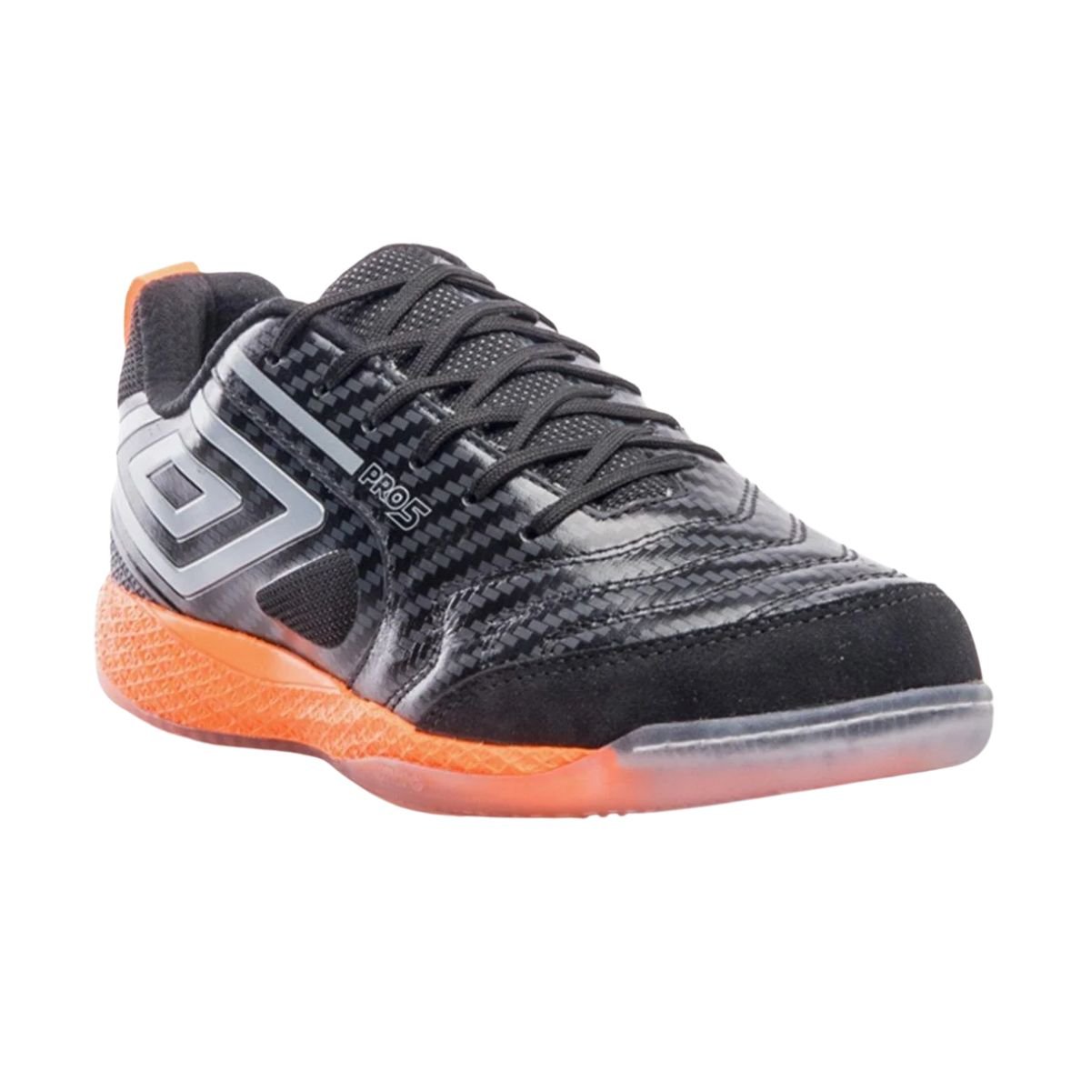 Chuteira Indoor Masculina Umbro Pro 5 Bump Preta Preto 2