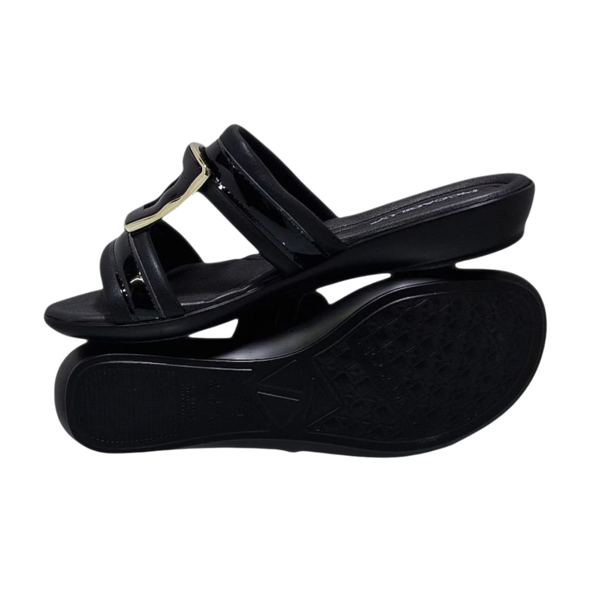 Chinelo Feminino Slide Piccadilly Preto Preto 4