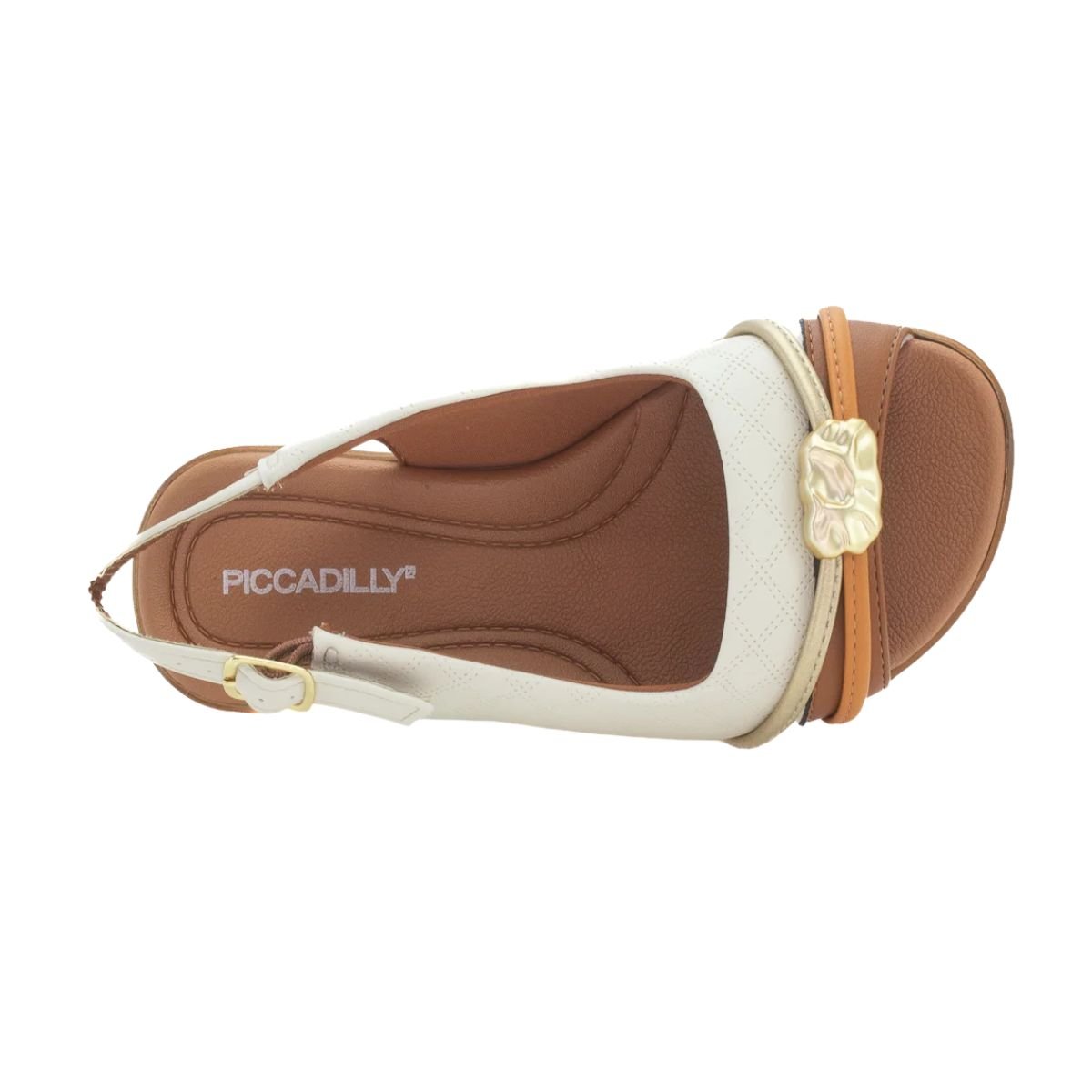 Tamanco Feminino Anabela Piccadilly Camila Off White Branco 3