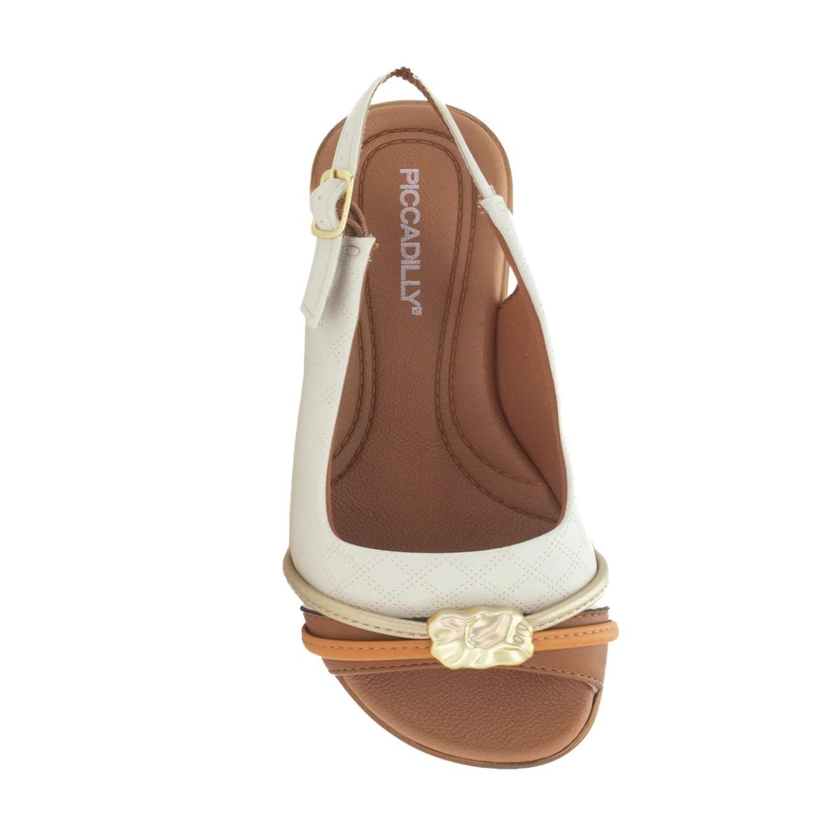 Tamanco Feminino Anabela Piccadilly Camila Off White Branco 6
