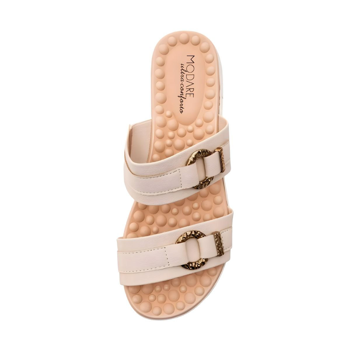 Tamanco Feminino Anabela Modare Ultraconforto Creme Bege 2
