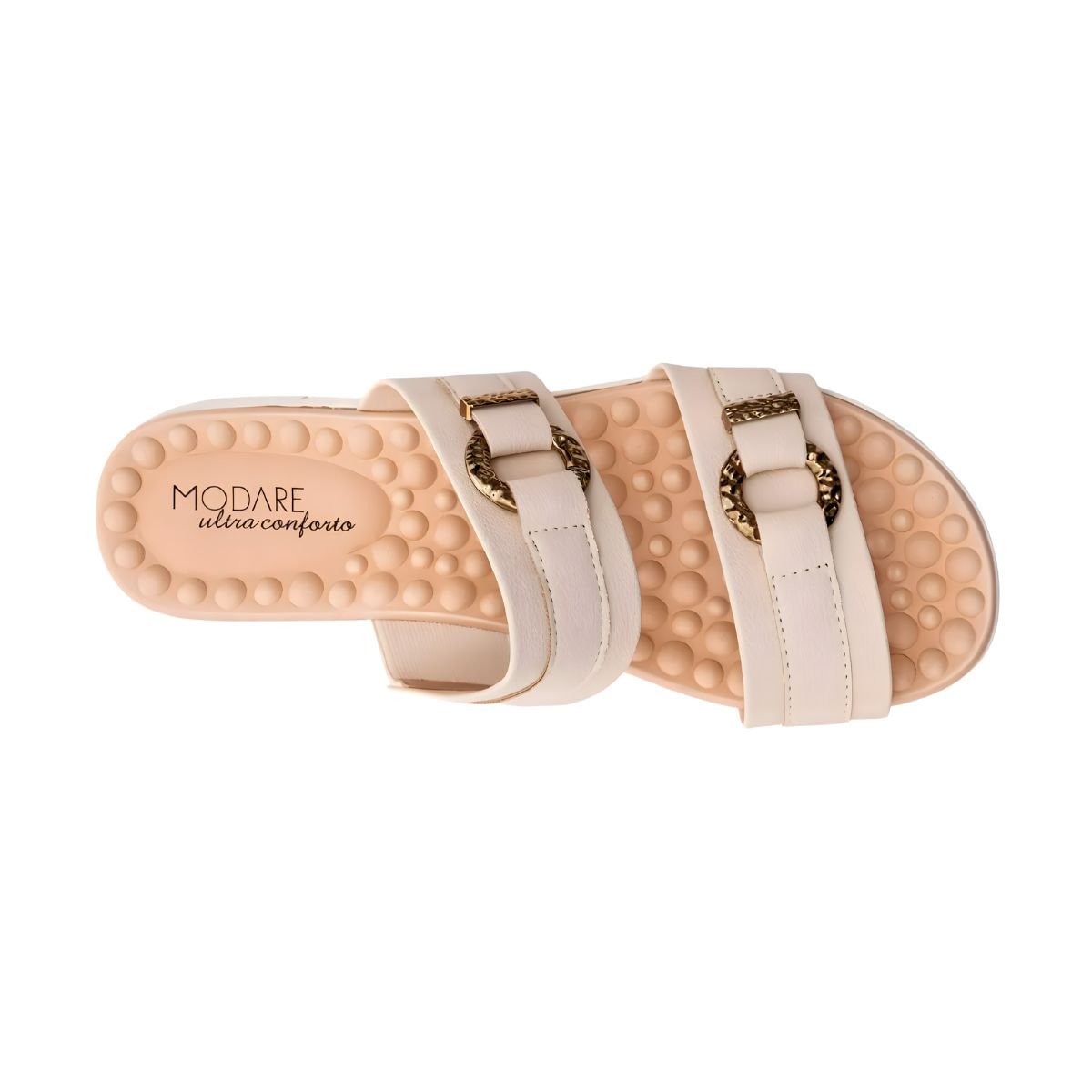 Tamanco Feminino Anabela Modare Ultraconforto Creme Bege 5