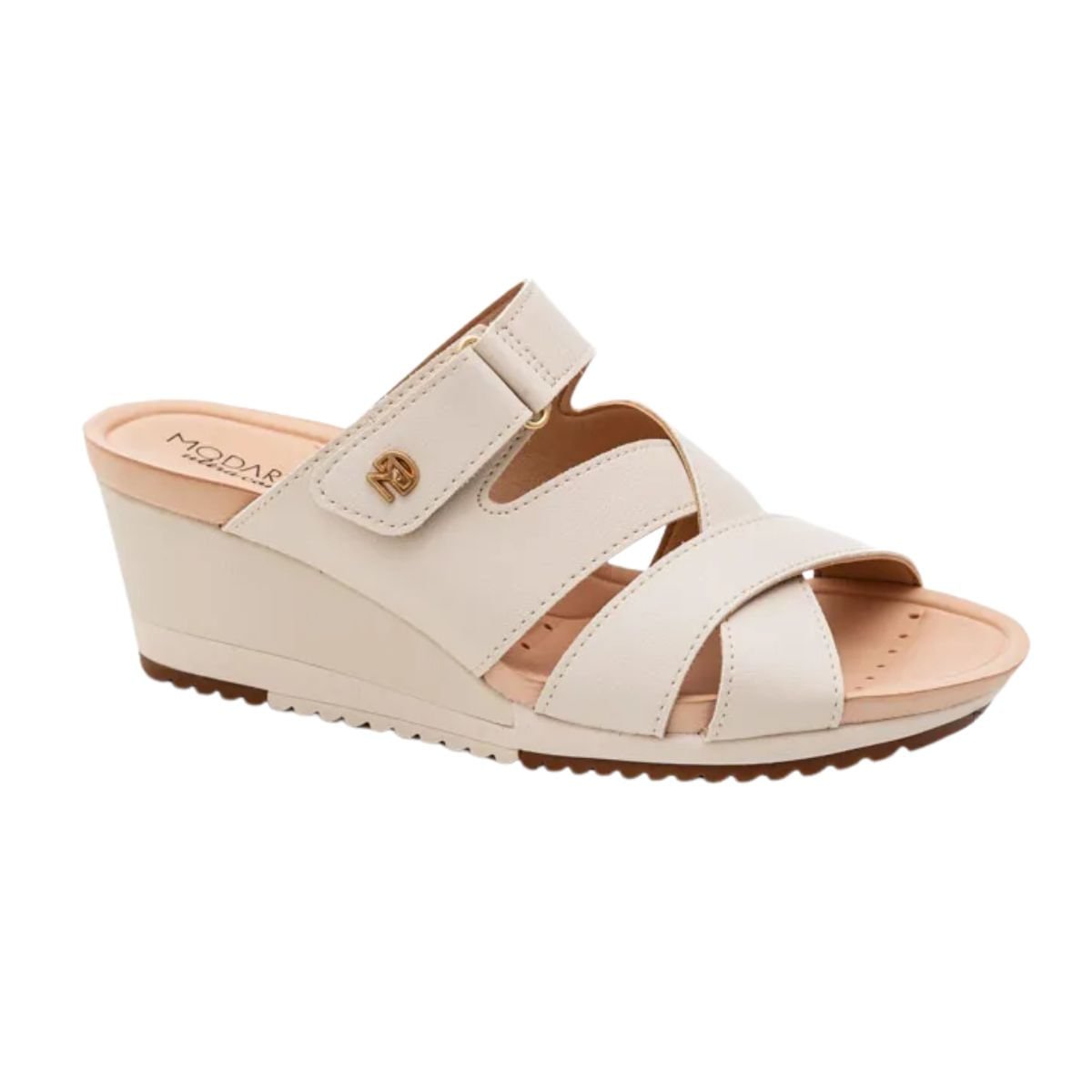 Tamanco Feminino Anabela Modare Off White Branco 2