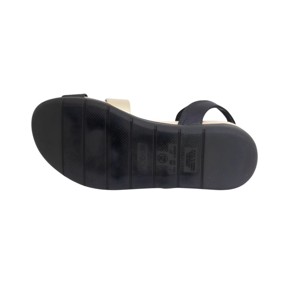 Sandália Feminina Anabela Ortopédica Modare Preta Dourado/Preto 4