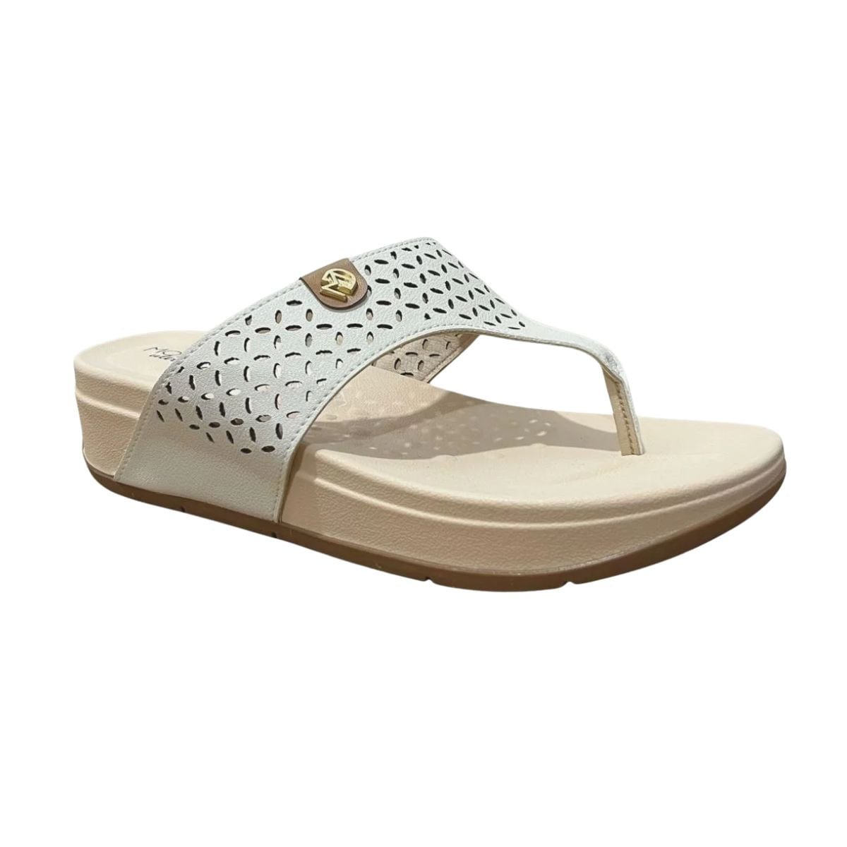 Tamanco Feminino Anabela Modare Ultraconforto Branco Branco 2