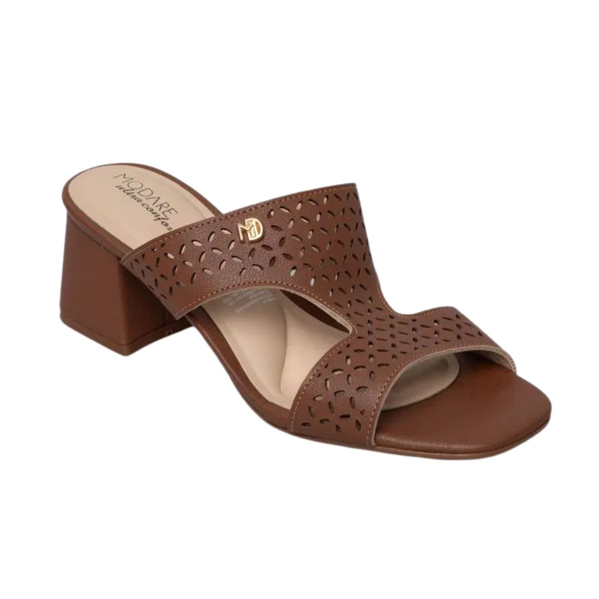 Tamanco Feminino Salto Médio Grosso Modare Marrom Marrom 2