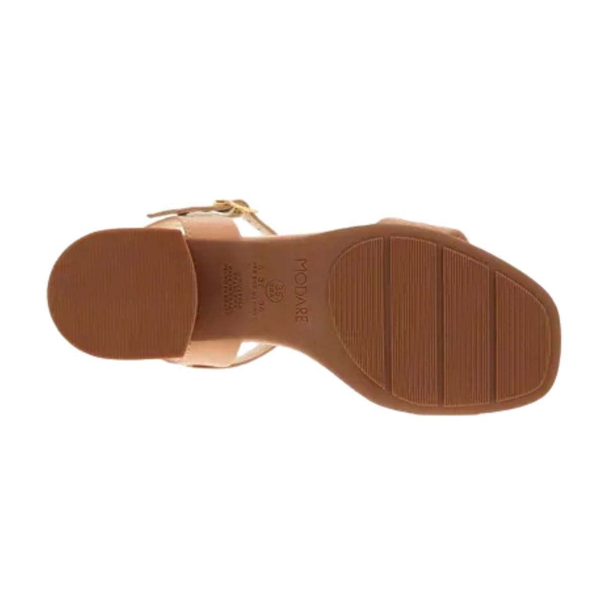 Sandália Feminina Salto Baixo Grosso Modare Nude Nude/Camel 3