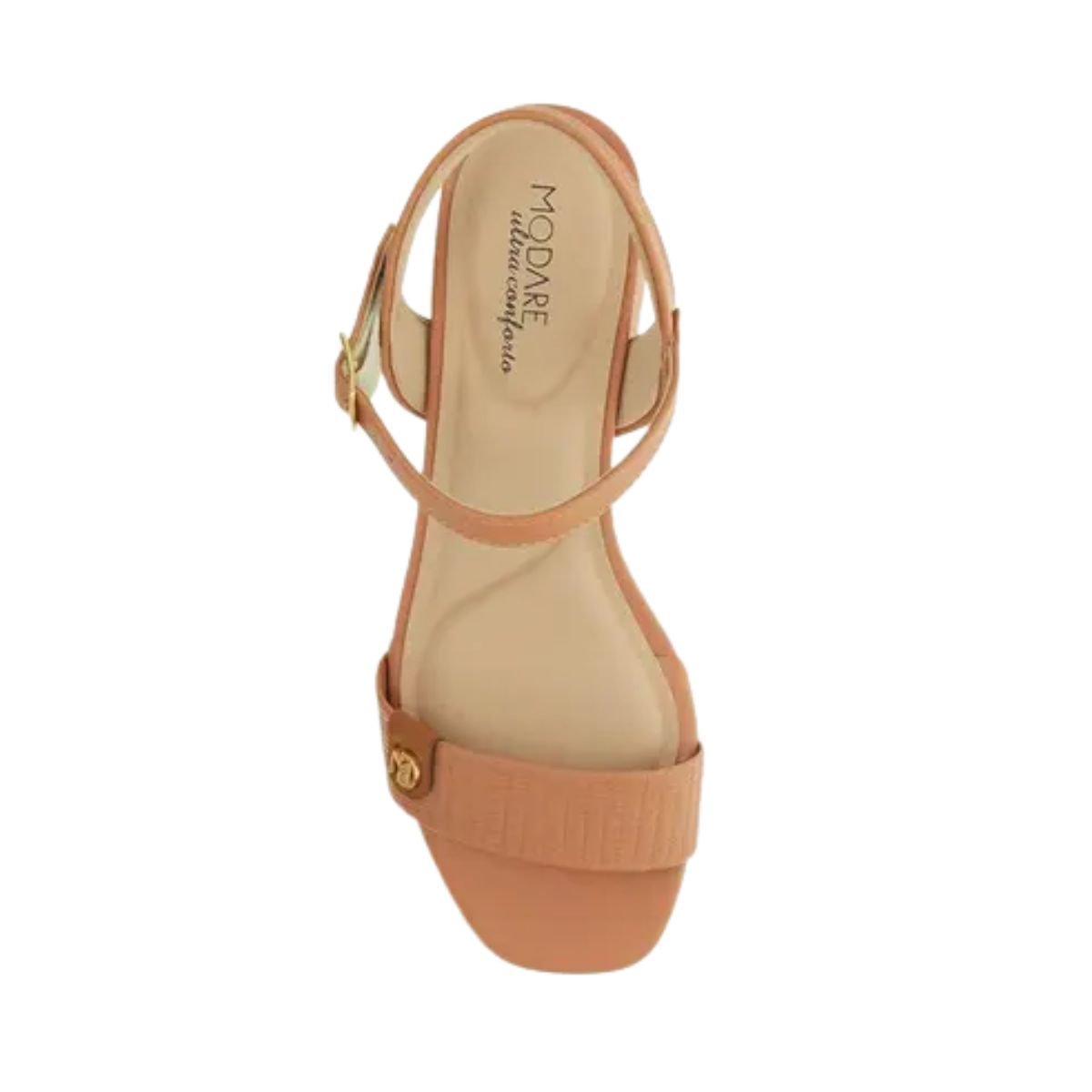 Sandália Feminina Salto Baixo Grosso Modare Nude Nude/Camel 6