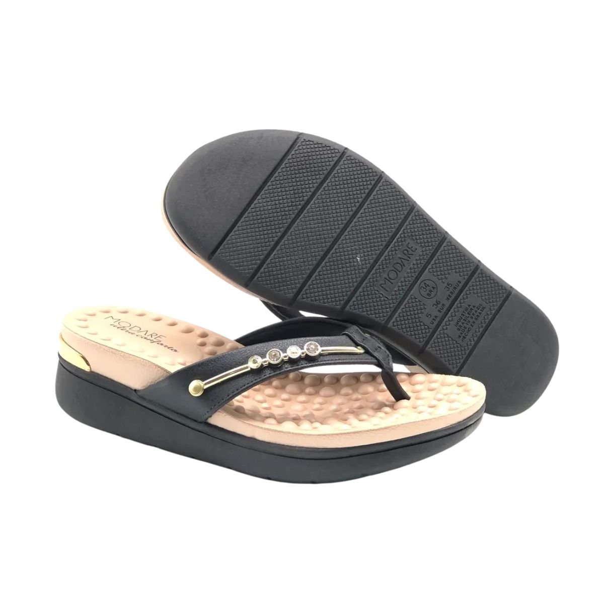 Tamanco Feminino Anabela Modare Preto Preto 4