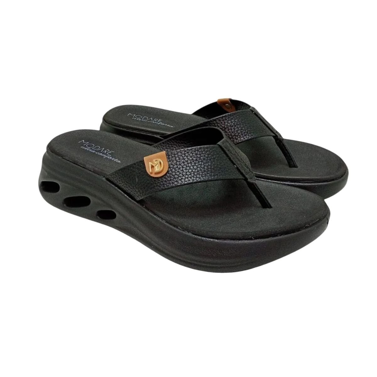 Tamanco Feminino Anabela Modare Preto Preto 3