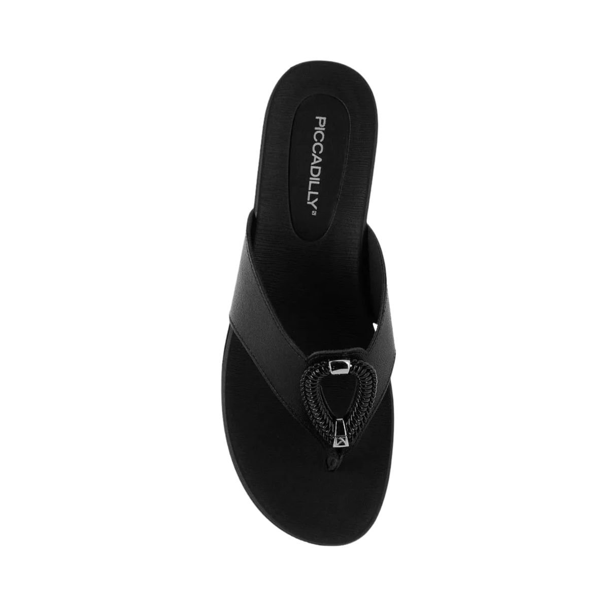 Tamanco Feminino Rasteiro Piccadilly Preto Preto 6