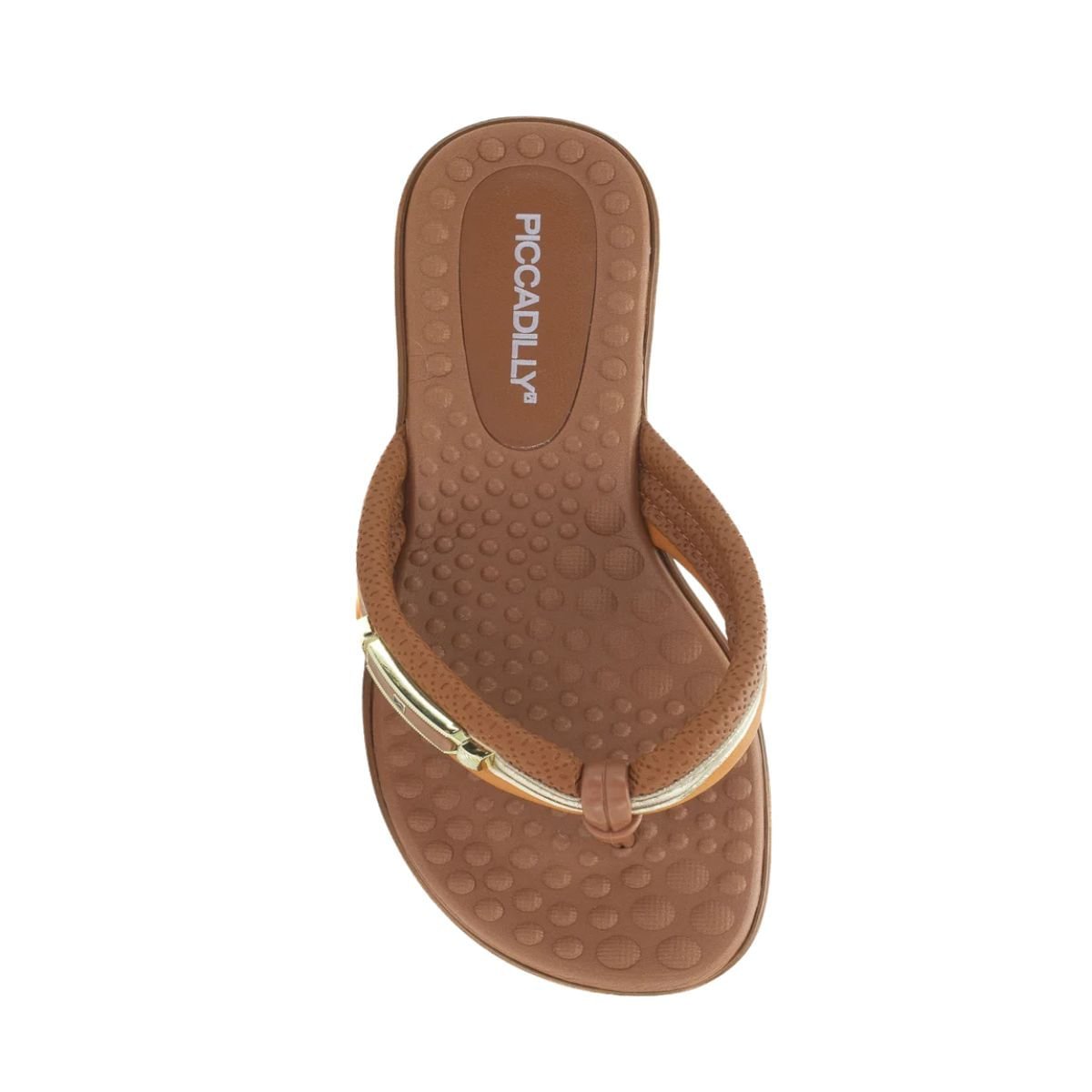 Chinelo Feminino Dedo Anabela Piccadilly Marrom Bege 6