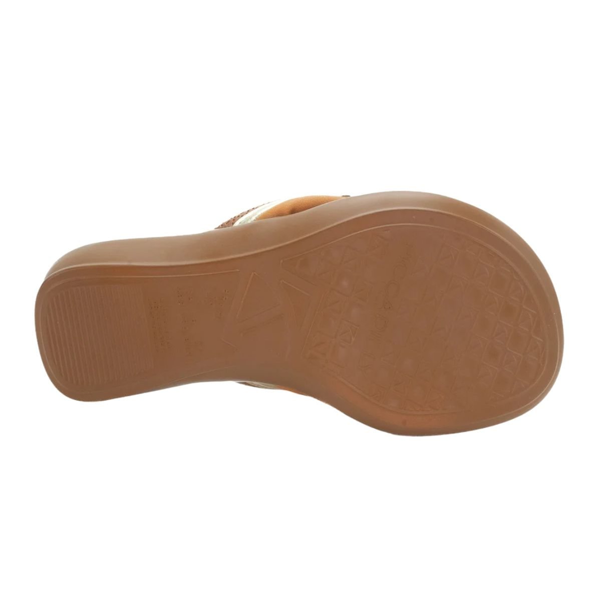 Chinelo Feminino Dedo Anabela Piccadilly Marrom Bege 4