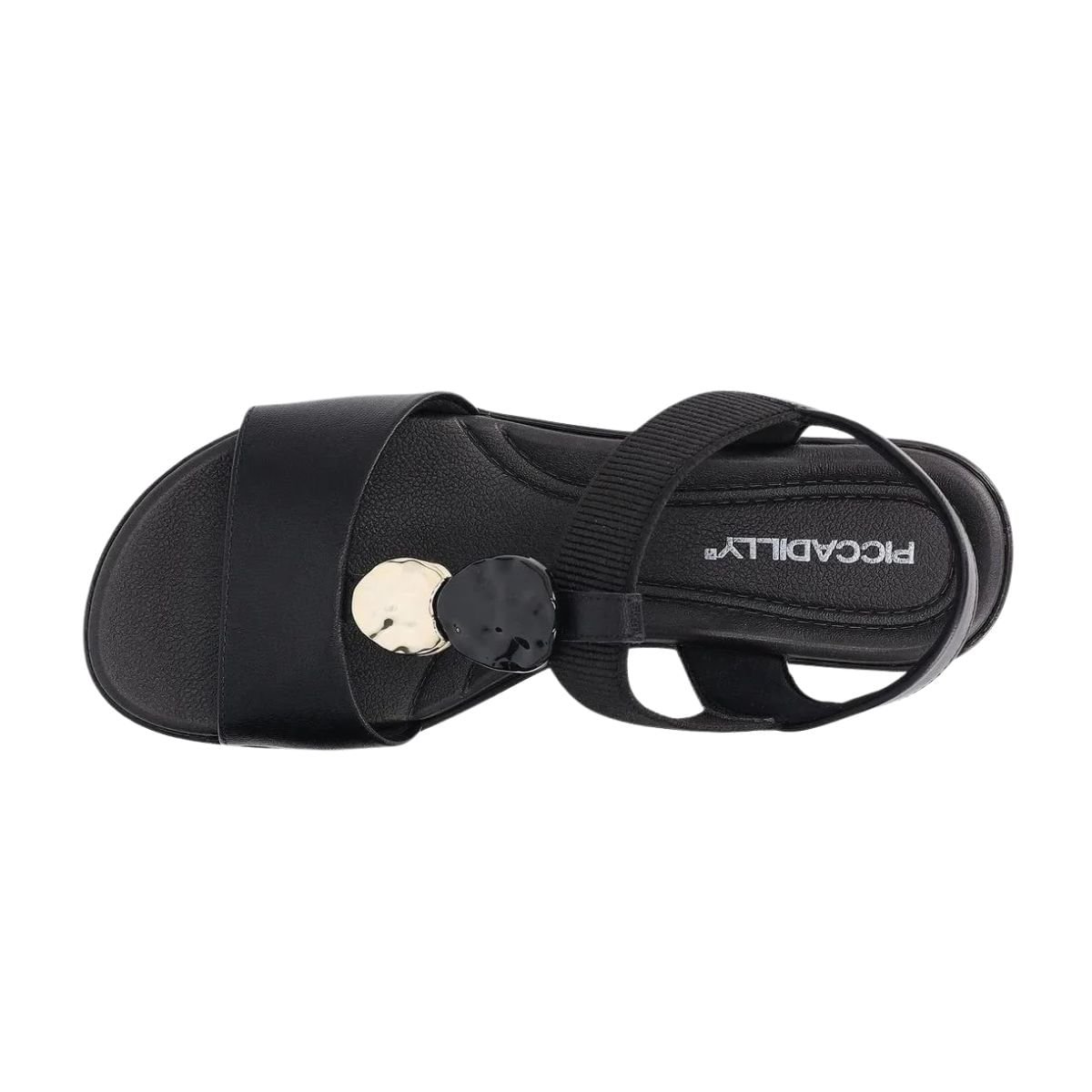 Tamanco Feminino Anabela Piccadilly Preto Preto 6