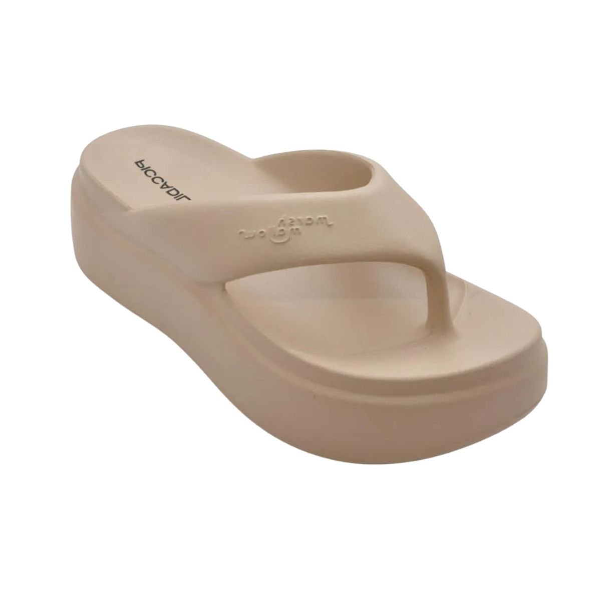 Tamanco Feminino Anabela Piccadilly Marshmallow Bege Bege 2