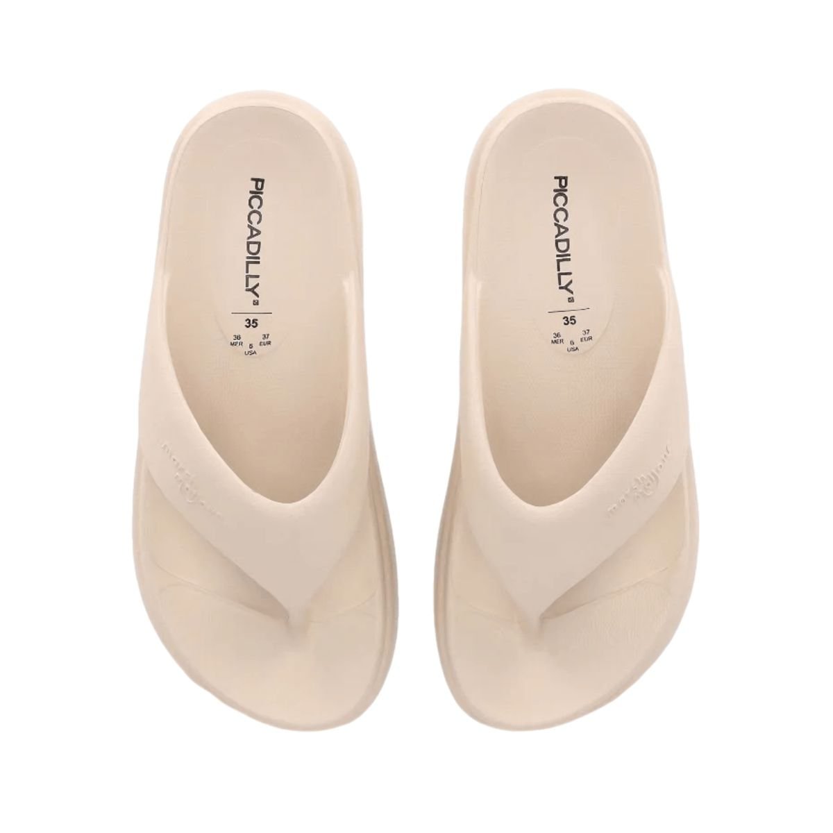 Tamanco Feminino Anabela Piccadilly Marshmallow Bege Bege 3