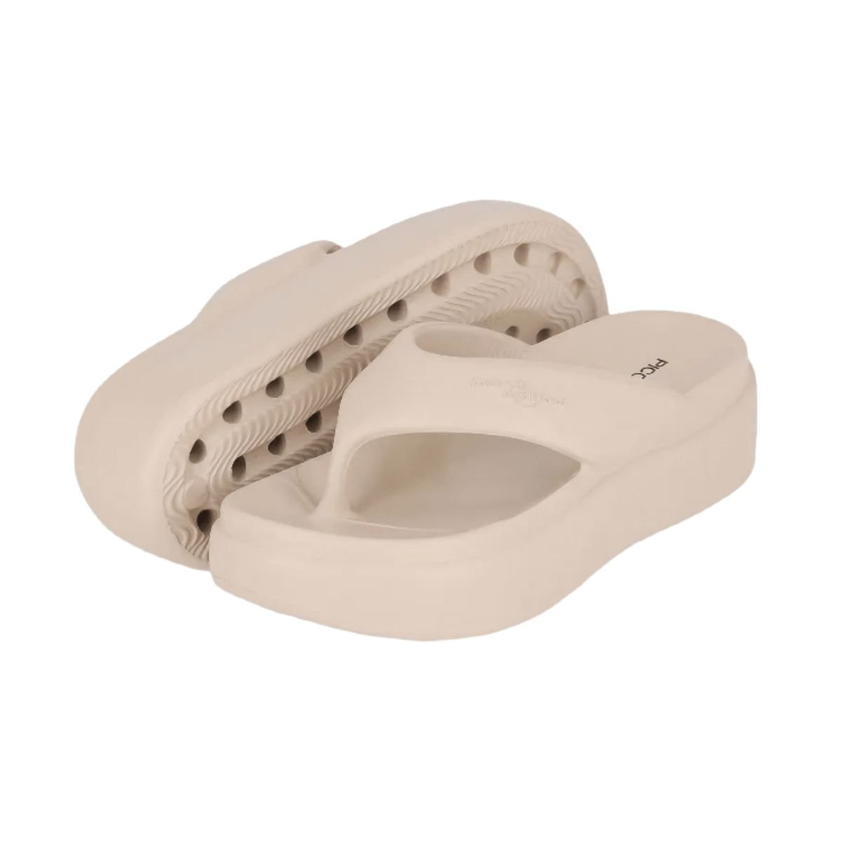 Tamanco Feminino Anabela Piccadilly Marshmallow Bege Bege 4