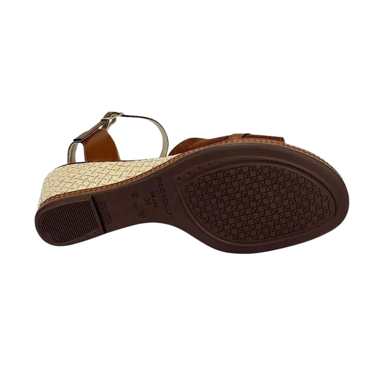 Sandália Feminina Anabela Piccadilly Marrom Marrom 4