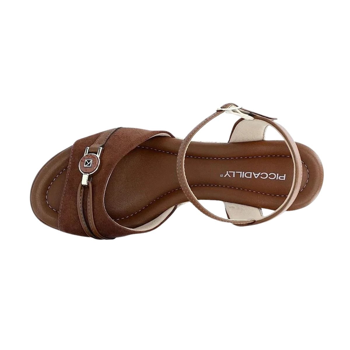 Sandália Feminina Anabela Piccadilly Marrom Marrom 6