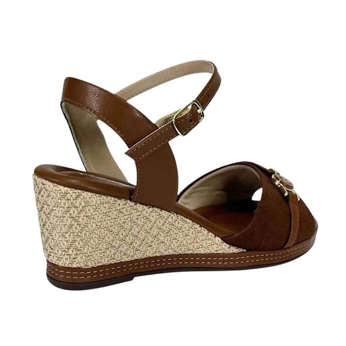 Sandália Feminina Anabela Piccadilly Marrom Marrom 7