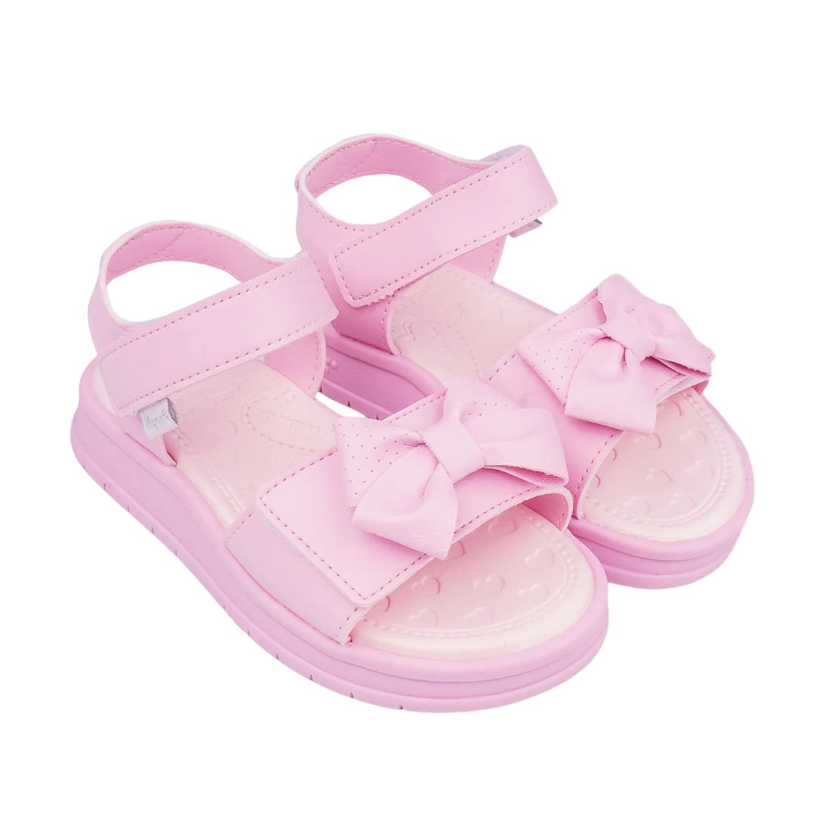 Sandália Infantil Papete Pampili Petit Com Laço Rosa Rosa 2