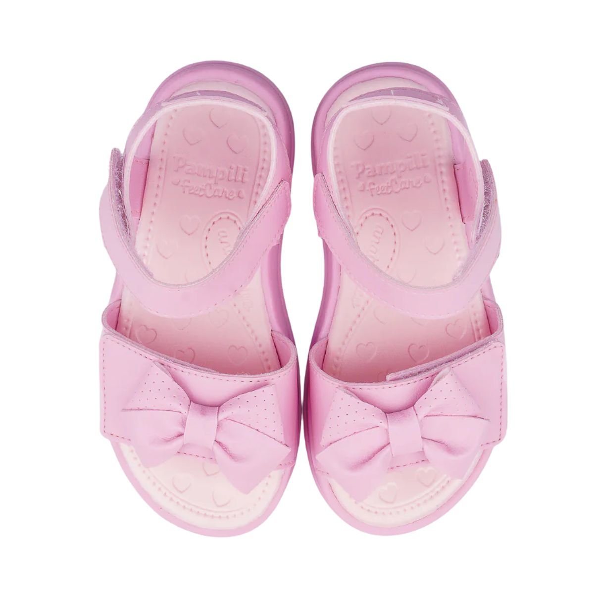 Sandália Infantil Papete Pampili Petit Com Laço Rosa Rosa 3