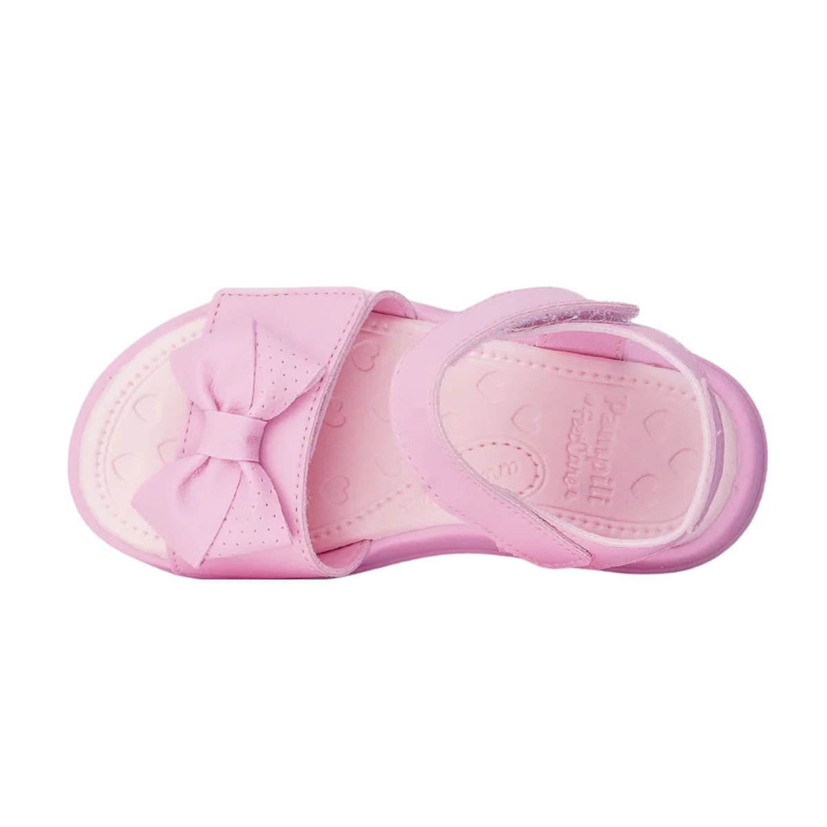 Sandália Infantil Papete Pampili Petit Com Laço Rosa Rosa 6