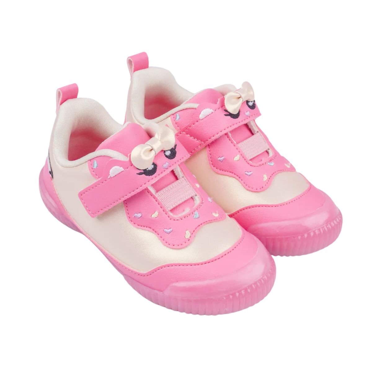 Tenis Casual Bebe Casual Pampili  720.039.000-3304 Rosa/Bege 2