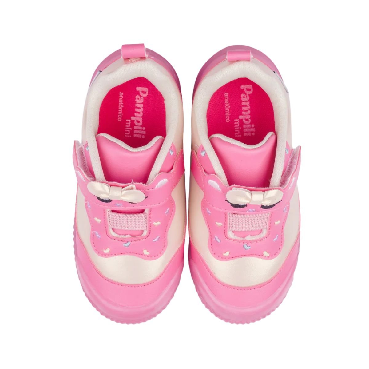 Tenis Casual Bebe Casual Pampili  720.039.000-3304 Rosa/Bege 3
