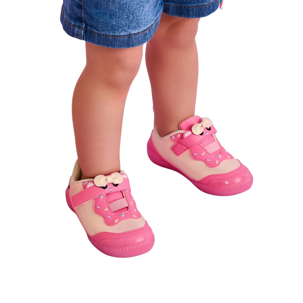 Tenis Casual Bebe Casual Pampili  720.039.000-3304 Rosa/Bege 5