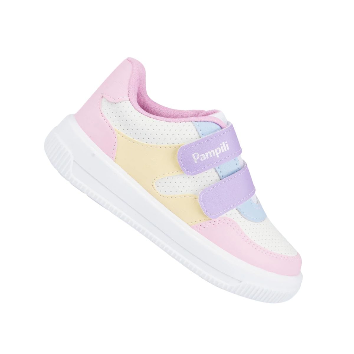 Tênis Casual Infantil Pampili Candy Color Branco Multicores 7