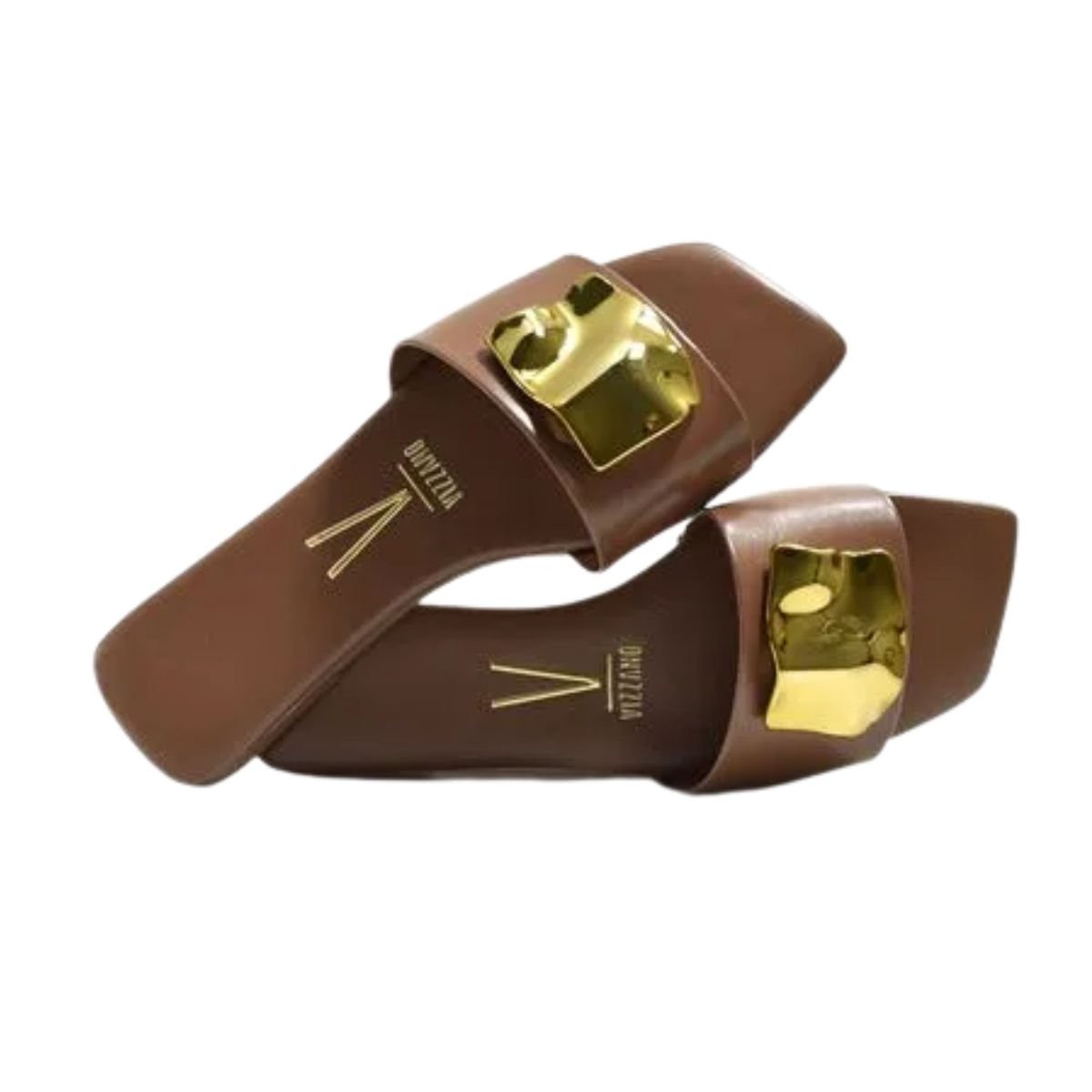 Tamanco Feminino Rasteiro Vizzano Marrom Marrom 3