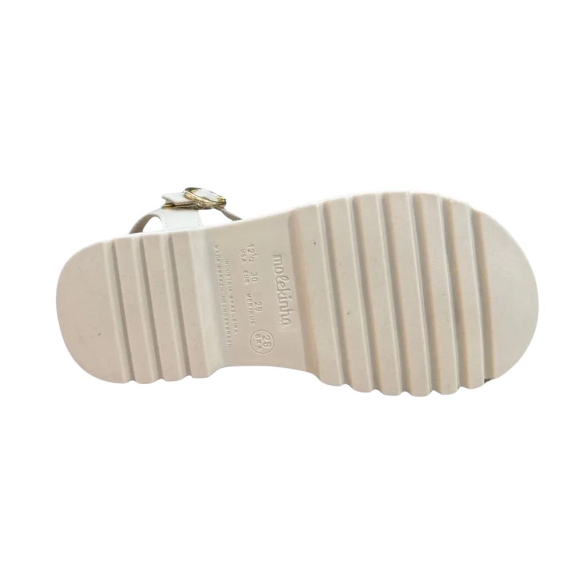 Sandália Infantil Flat Molekinha Tratorado Off White Branco 4