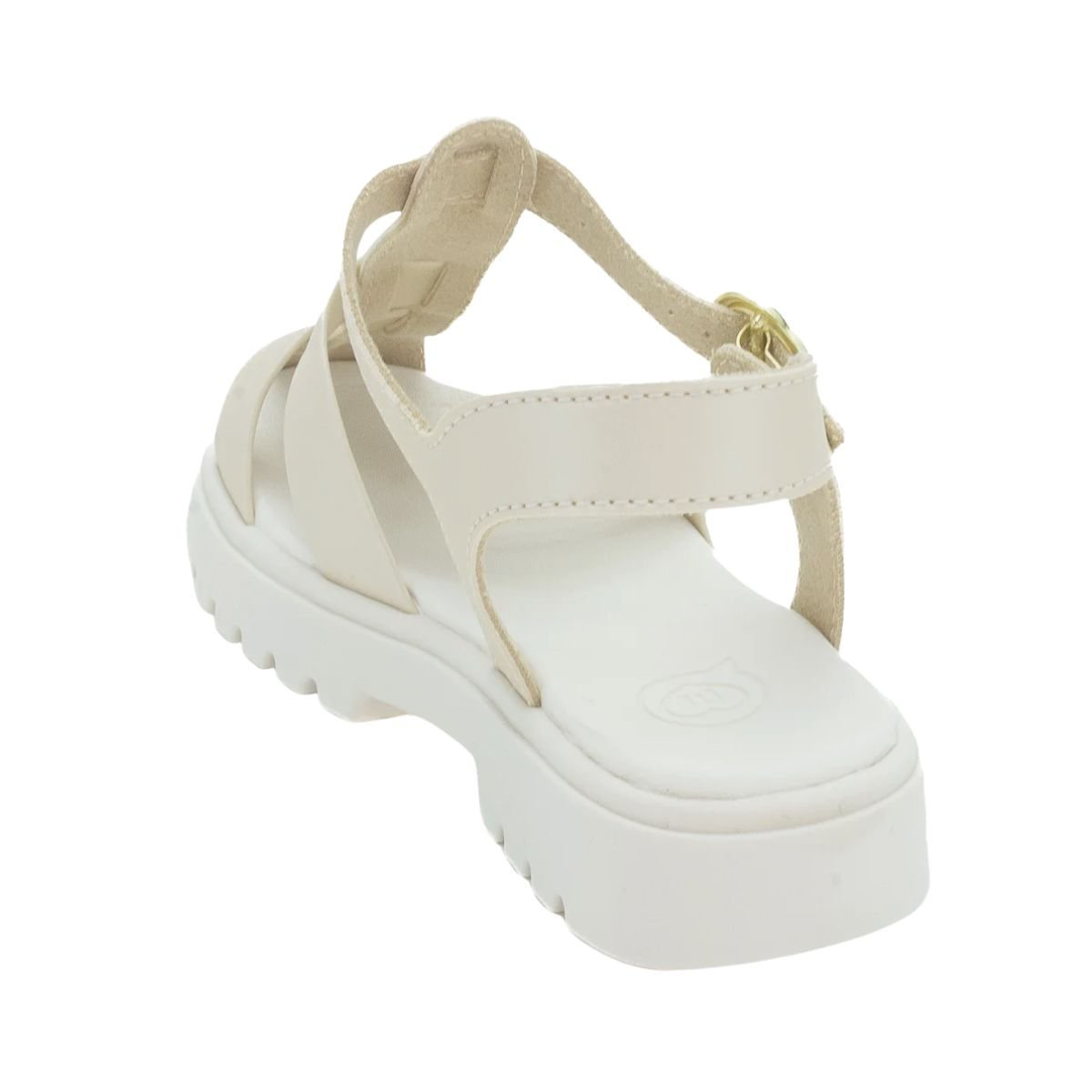 Sandália Infantil Flat Molekinha Tratorado Off White Branco 6