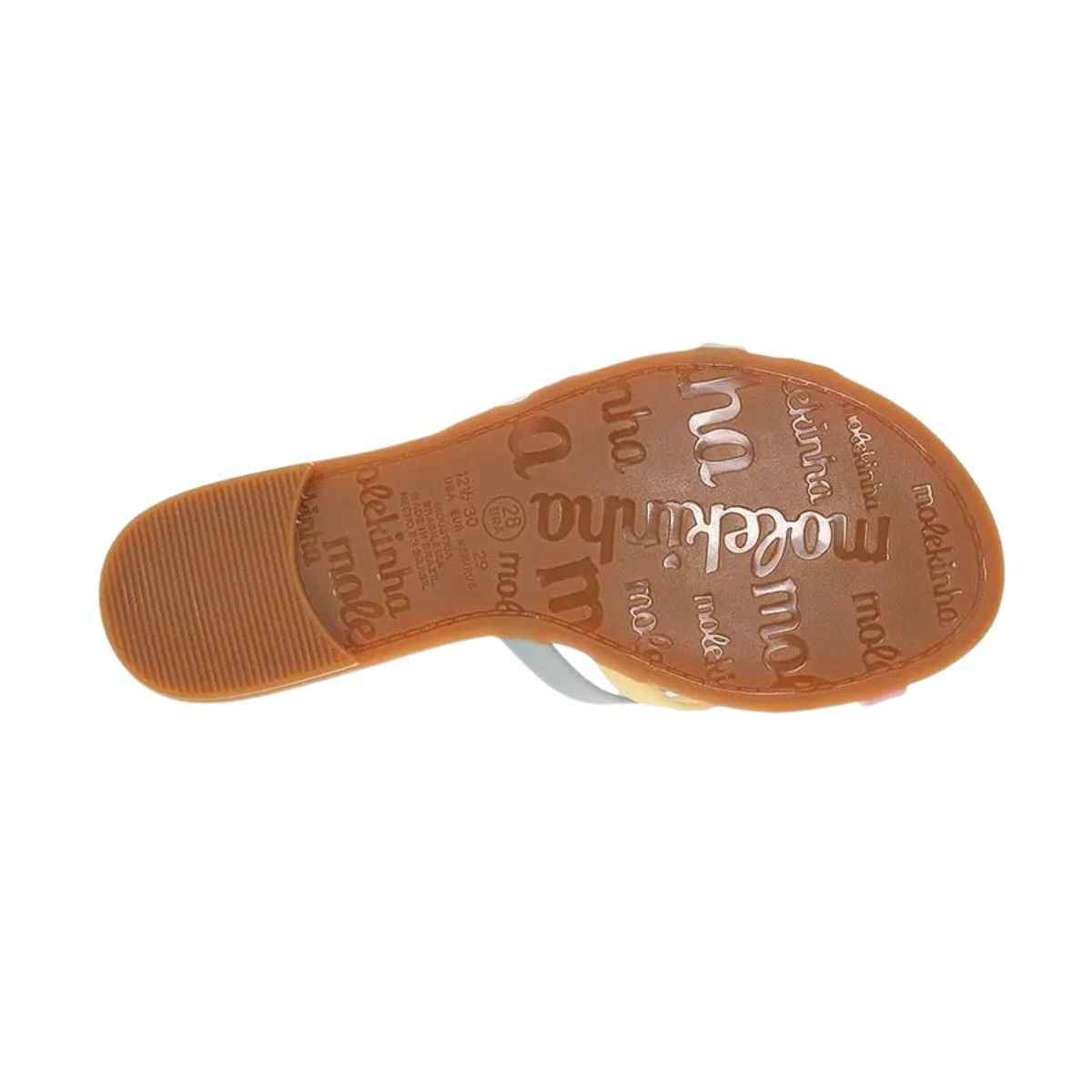 Tamanco Infantil Rasteiro Molekinha Branco Multicores 5