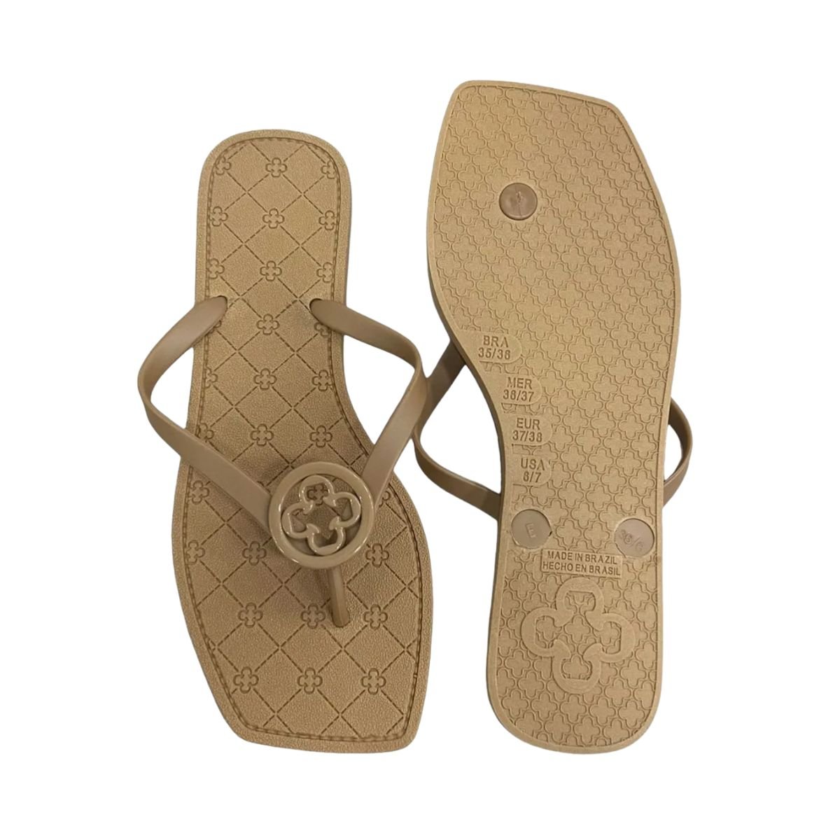Chinelo Feminino Dedo Capodarte Dourado Dourado 5