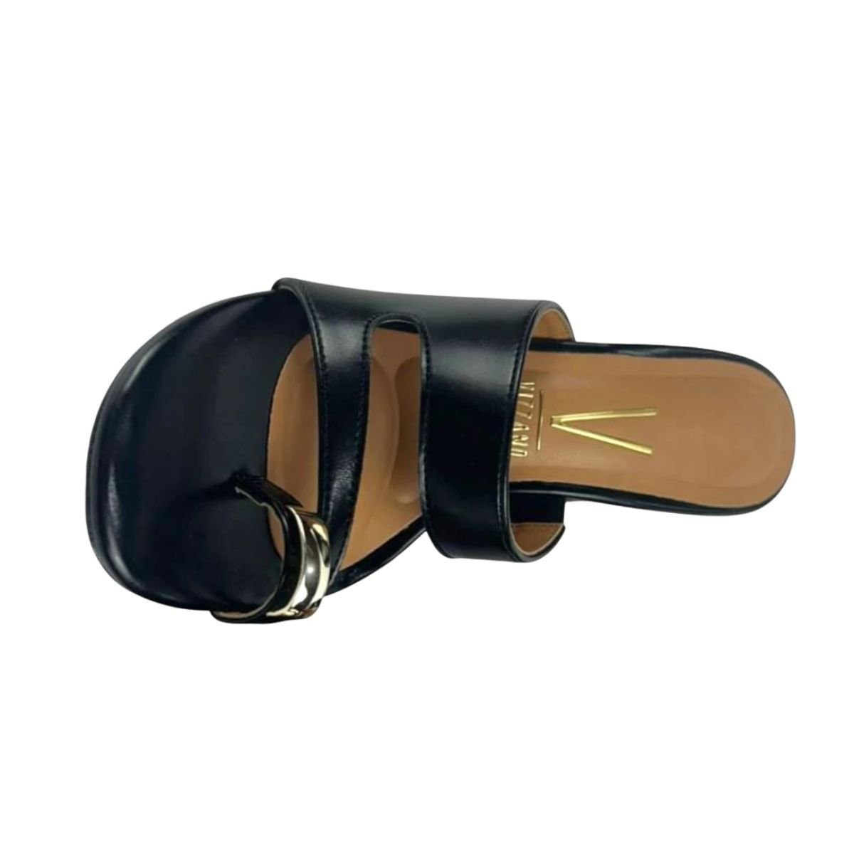 Tamanco Feminino Salto Alto Grosso Vizzano Preto Preto 6