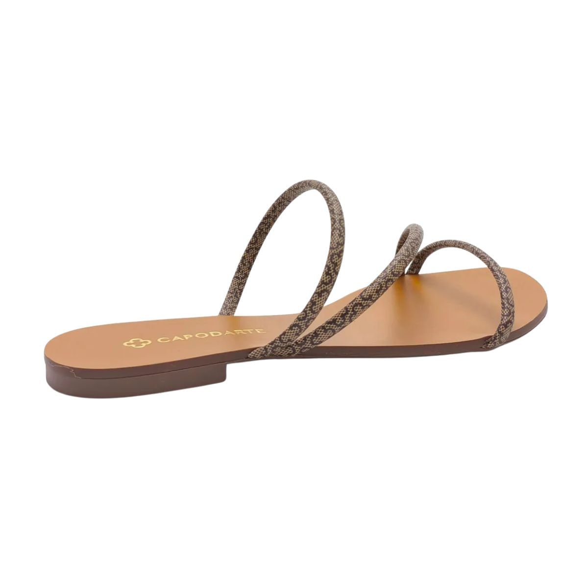 Tamanco Feminino Rasteiro Capodarte Marrom Marrom 6