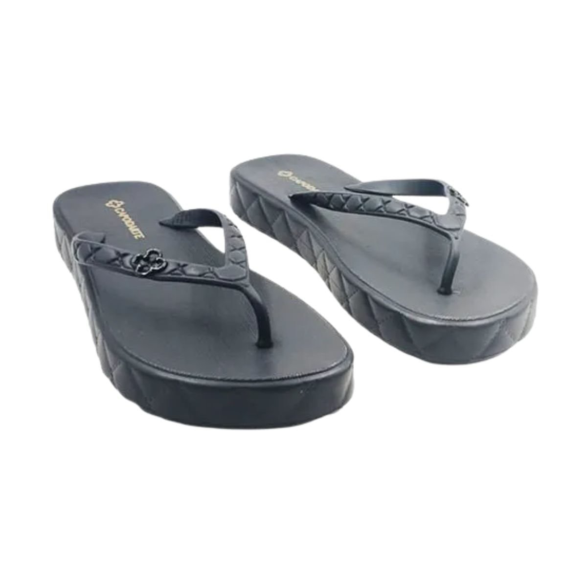Chinelo Feminino Dedo Capodarte Preto Preto 2