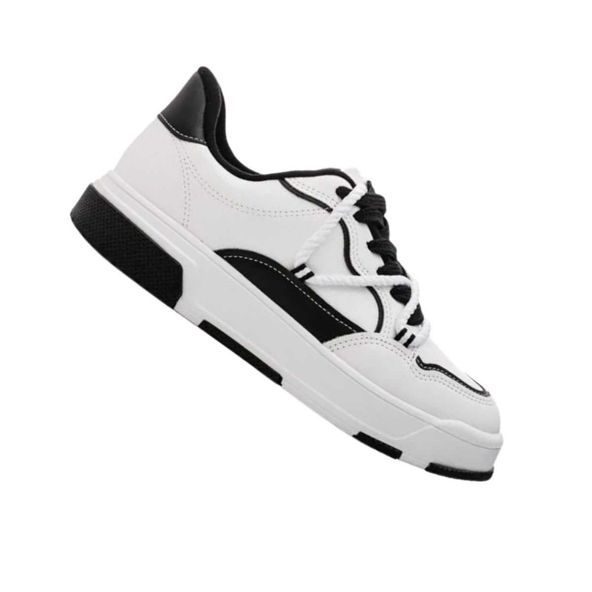 Tênis Moda Feminino Vizzano Branco E Preto Branco/Preto 7